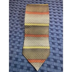 Vintage Martin Wong Studio 100% Silk Tie Abstract Multicolor